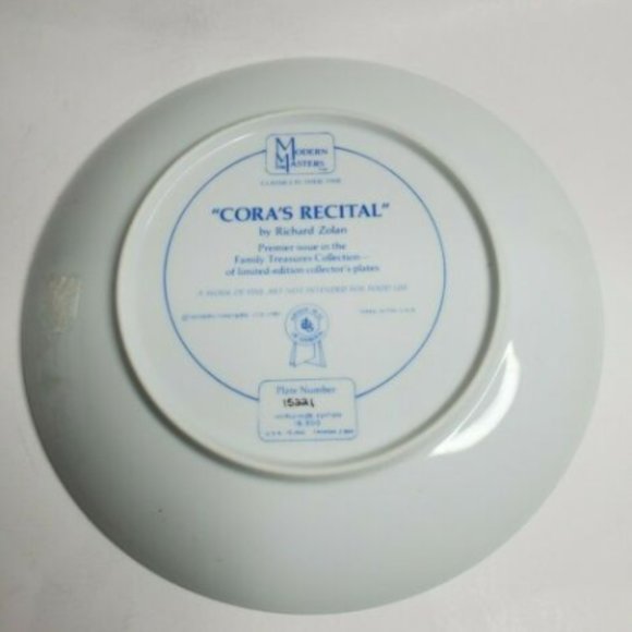 1981 Modern Masters "Cora's Recital" Coll Plate - Picture 2 of 2
